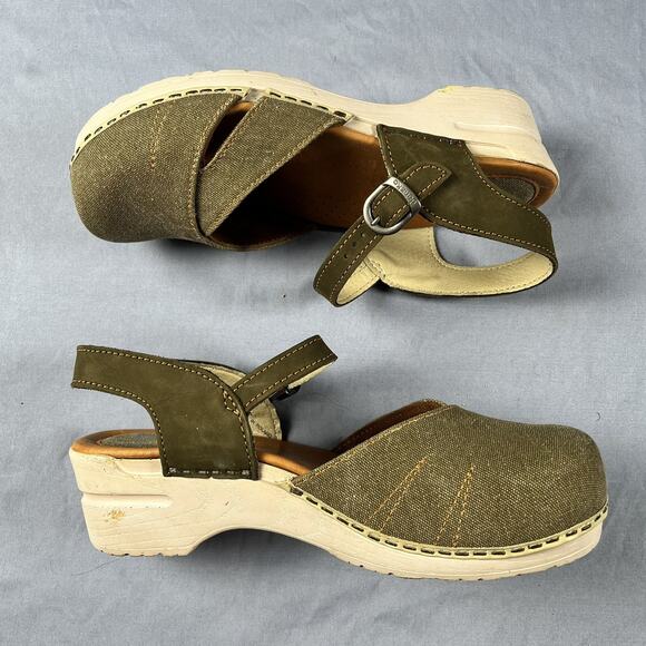 Dansko Tiffani Brown Milled Sandals Woman’s Size 10 Round Toe Dress Clogs - Picture 2 of 7